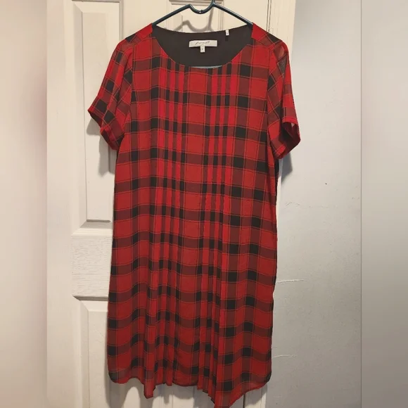 Foxcroft nyc short sleeve pleated dress - Picture 1 of 6